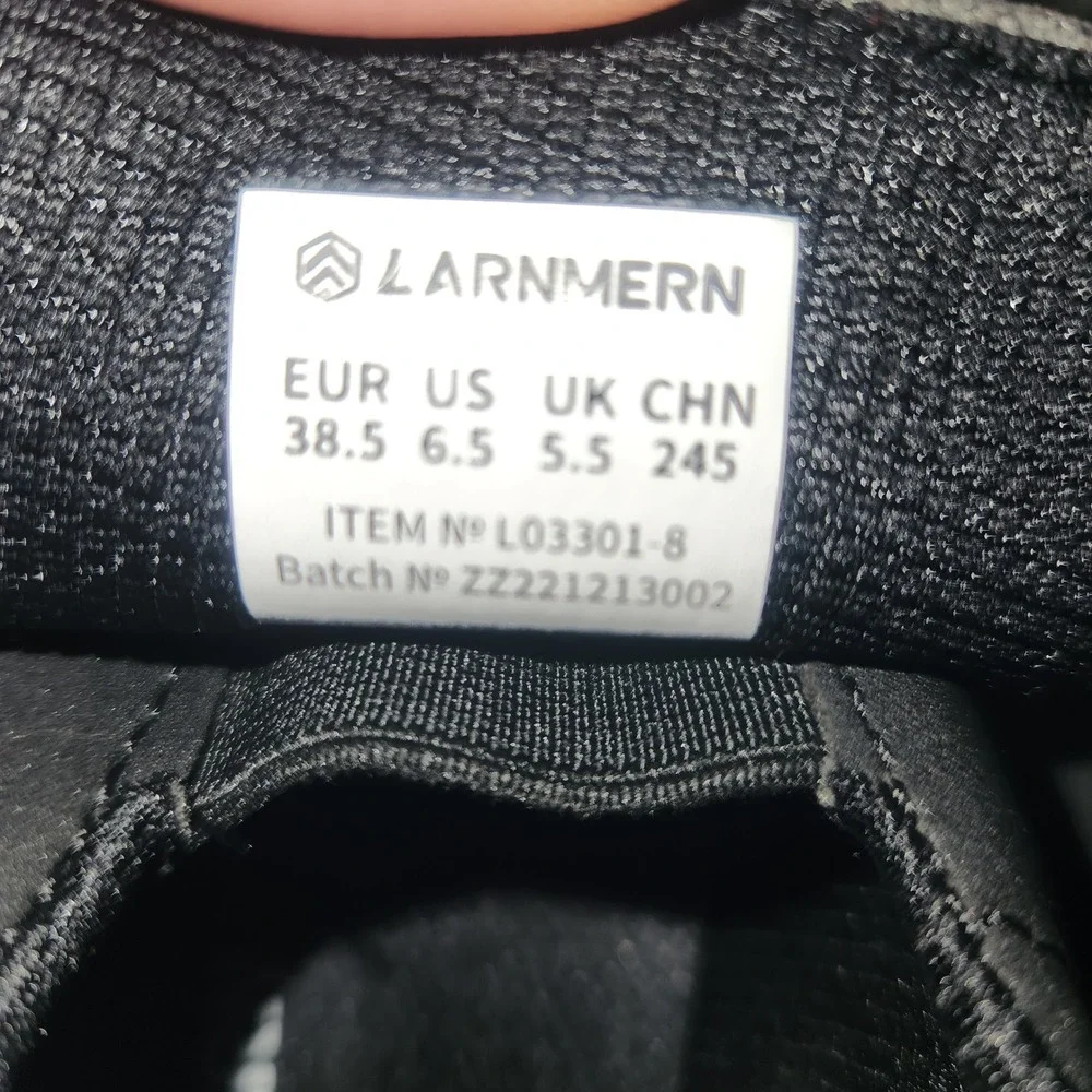 Larnmern Mens Slip On Work Shoes Black L03301-8 Sz. 6.5 Casual Non-Slip Sneakers